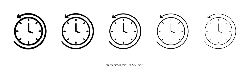 Colección de Vector de ícono de tiempo pasado. EPS 10