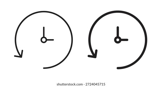 Desenho do logotipo dos ícones do tempo passado, Ícones do pictograma