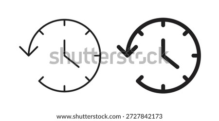 Past time icons. Outline icons vector collection. flat illustrations