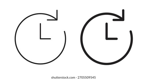 Iconos del tiempo pasado para el Diseño web de uso, logotipo. Ilustración del símbolo.