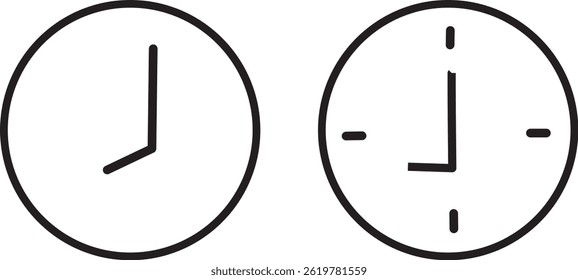 Past time line icon vector. vector icon set in black. time and clock thin line style icon design,
