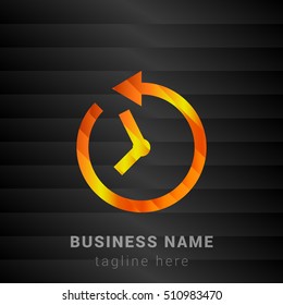 Past Time Orange, Yellow and Black silk fashion premium icon / Logo