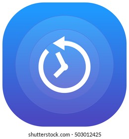 Past Time Purple - blue circular UI/UX App Icon / Logo Design