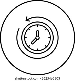 Ícone de vetor passado. Pode ser usado para impressão, aplicativos móveis e da Web.