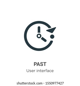 Past vector icon on white background. Flat vector past icon symbol sign from modern user interface collection for mobile concept and web apps design.