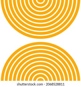 Pasta abstract geometric banner. Noodles yellow line background. Flat illustration