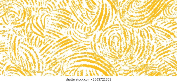 Pasta abstract geometric pattern. Spaghetti texture seamless background. Italian noodle, asian, japan or chinese food. Yellow swirls. Culinary food art, hand drawn kitchen decor. Vector