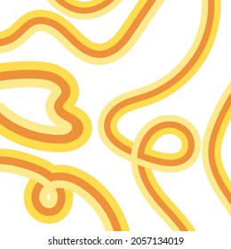 Banner geométrico cuadrado abstracto de pasta. Fondo de Macaroni con líneas. Ilustración del vector, marco