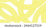 Pasta background, spaghetti abstract geometric pattern. Macaroni yellow poster. Wavy abstract pattern. Pasta vector illustration