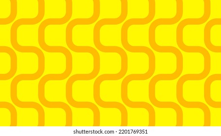 Pasta background. Spaghetti abstract geometric pattern. Macaroni yellow banner. Wavy abstract pattern. Pasta vector illustration