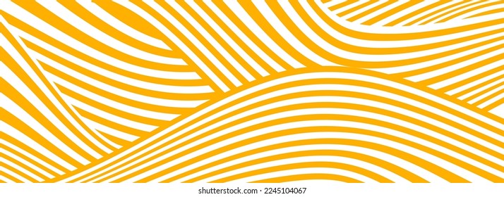 Pasta background, spaghetti abstract geometric pattern. Macaroni yellow poster. Wavy abstract pattern. Pasta vector illustration