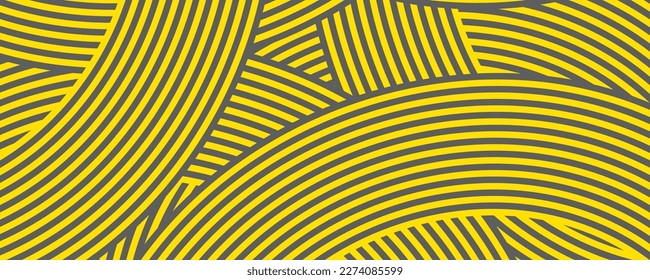 Pasta background, spaghetti abstract geometric pattern. Macaroni yellow poster. Wavy abstract pattern. Pasta vector illustration