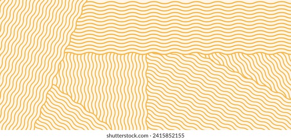 Pasta background, spaghetti abstract geometric pattern. 
Noodle yellow poster.