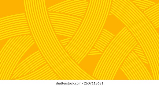 Pasta background, spaghetti abstract geometric pattern. Macaroni yellow poster. Wavy abstract pattern. Pasta vector illustration eps 10