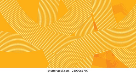Pasta background, spaghetti abstract geometric pattern. Macaroni yellow poster. Wavy abstract pattern. Pasta modern vector illustration eps 10