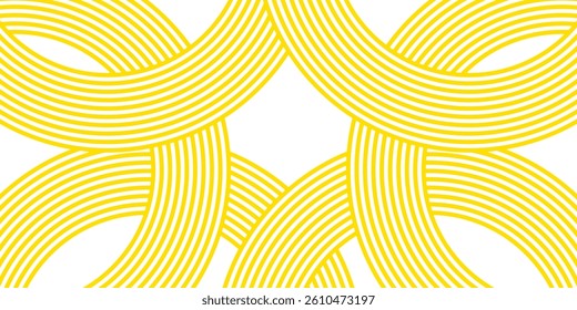 Pasta background, spaghetti abstract geometric pattern. Macaroni yellow poster. Wavy abstract pattern.vector eps10