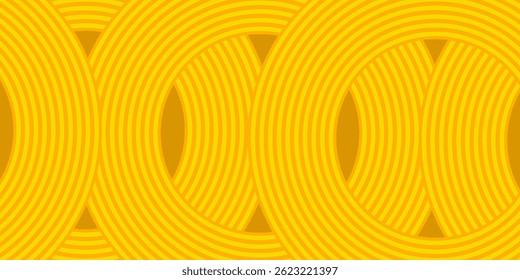 Pasta background, spaghetti abstract geometric pattern. Yellow macaroni poster. Abstract wavy pattern. Modern