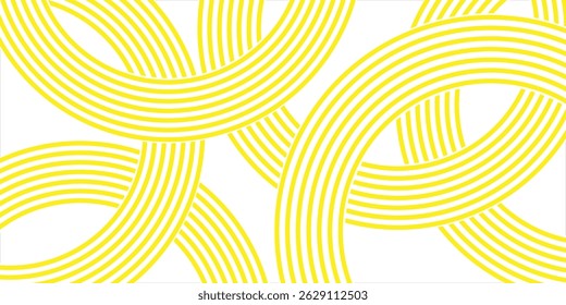 Fundo de massa, espaguete abstrato padrão geométrico. Cartaz amarelo de macarrão. Padrão abstrato ondulado. Ilustração do vetor de massa
