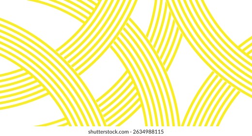 Pasta background, spaghetti abstract geometric pattern. Macaroni yellow poster. Wavy abstract pattern. Pasta vector illustration