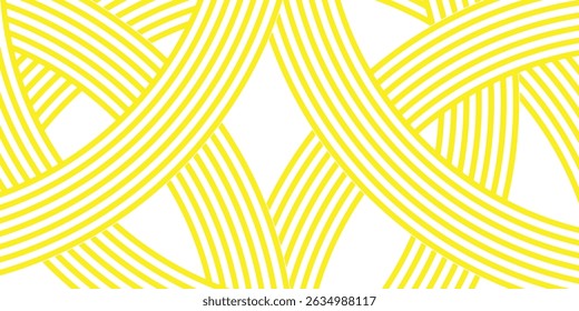Pasta Hintergrund, Spaghetti abstrakte geometrische Muster. Gelbes Makkaroni-Poster. Abstraktes Wellenmuster. Pasta, Vektorgrafik