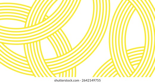 Pasta background, spaghetti abstract geometric pattern. Macaroni yellow poster. Wavy abstract pattern. Pasta vector illustration