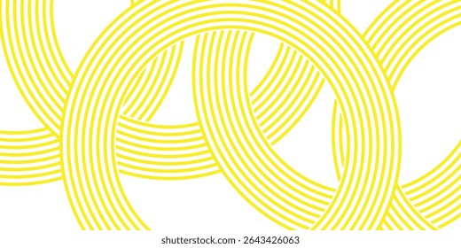 Fundo de massa, espaguete abstrato padrão geométrico. Cartaz amarelo de macarrão. Padrão abstrato ondulado. Ilustração do vetor de massa