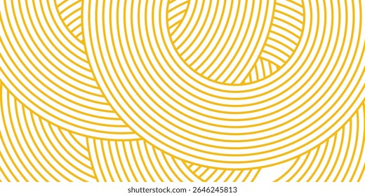 Pasta background, spaghetti abstract geometric pattern. Macaroni yellow poster. Wavy abstract pattern. modern vector.