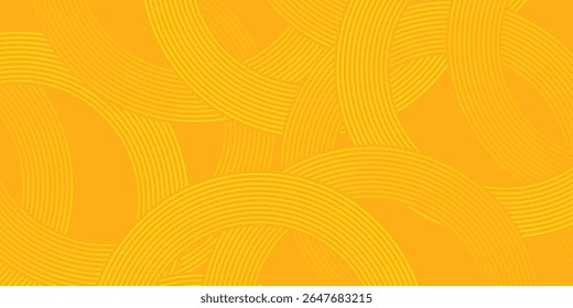 Fundo de massa, espaguete abstrato padrão geométrico. Cartaz amarelo de macarrão. Padrão abstrato ondulado. ilustração vetorial.