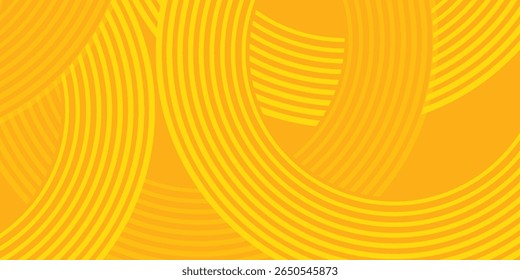 Fundo de massa, espaguete abstrato padrão geométrico. Cartaz amarelo de macarrão. ilustração moderna.