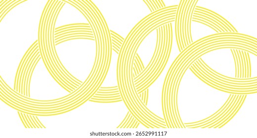 Fundo de massa, espaguete abstrato padrão geométrico. Cartaz amarelo de macarrão. Padrão abstrato ondulado. Ilustração do vetor de massa