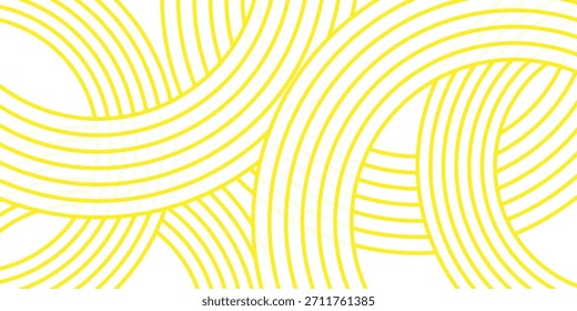 Fundo de massa, espaguete abstrato padrão geométrico. Cartaz amarelo de macarrão. Padrão abstrato ondulado. Ilustração do vetor de massa