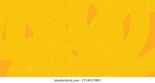 Fundo de massa, espaguete abstrato padrão geométrico. Cartaz amarelo de macarrão. Padrão abstrato ondulado.
