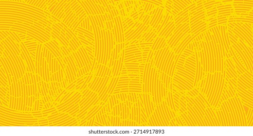 Fundo de massa, espaguete abstrato padrão geométrico. Cartaz amarelo de macarrão. Padrão abstrato ondulado.