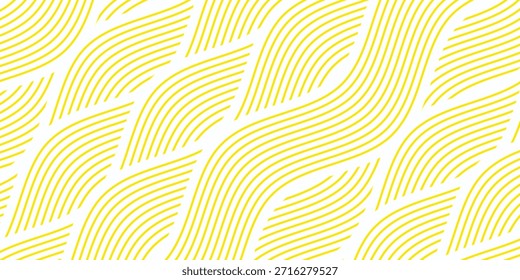 Fundo de massa, espaguete abstrato padrão geométrico. Cartaz amarelo de macarrão. Padrão abstrato ondulado.vetor eps10