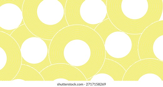 Fondo de pasta, patrón geométrico abstracto de espagueti. Afiche amarillo de macarrones. Patrón abstracto ondulado. Ilustración vectorial de pasta. Eps10