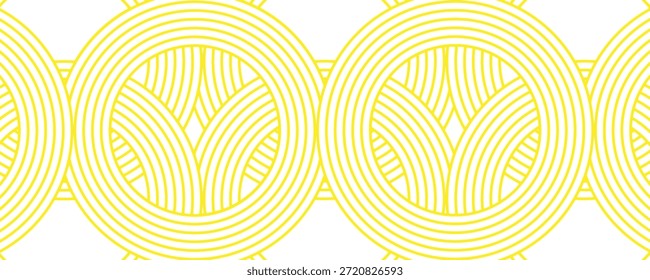 Fundo de massa, espaguete abstrato padrão geométrico. Cartaz amarelo de macarrão. Padrão abstrato ondulado. Ilustração do vetor de massa