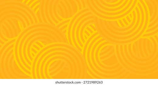 Fundo de massa, espaguete abstrato padrão geométrico. Cartaz amarelo de macarrão. Padrão abstrato ondulado. vetor	