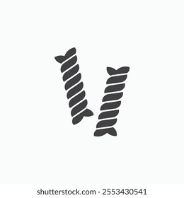 Pasta black solid vecor icon