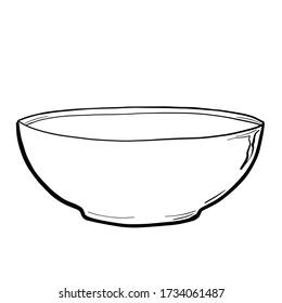 Ilustración vectorial dibujada a mano de la pasta aislada en el fondo blanco