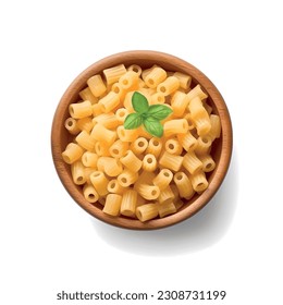 pasta in a bowl vector illustration