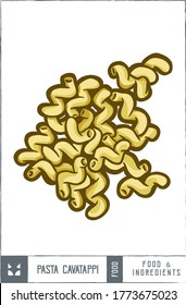 Pasta cavatappi Vector illustration - Hand drawn