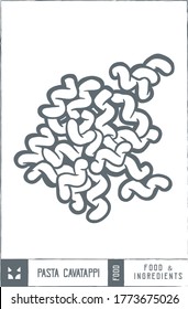 Pasta cavatappi Vector illustration - Hand drawn - Out line