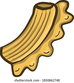 Pasta con queso, ilustración, vector sobre fondo blanco