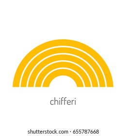 Pasta. Colored flat icon of food. Object for design