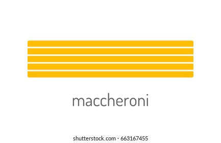 Pasta. Colored flat icon of food. Object for design