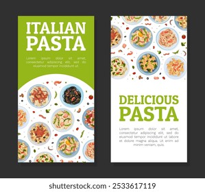 Design de banner de comida de prato com placa servindo modelo de vetor