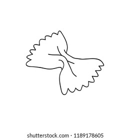 pasta Farfalle doodle icon