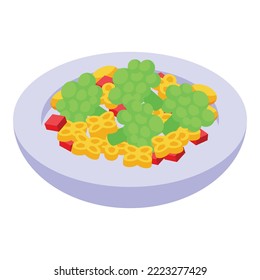 Pasta food icon isometric vector. Diet cook. Healthy nutrition