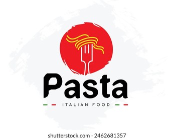 Pasta food logo vector design