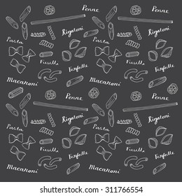 Pasta hand drawn icons